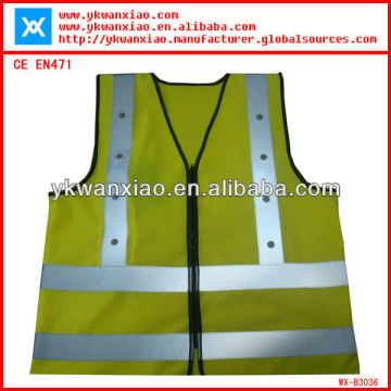 reflective vest for 16 LED RED Lights,safety vest with 16 LED Blue Lights,LED vest with 16 Lights