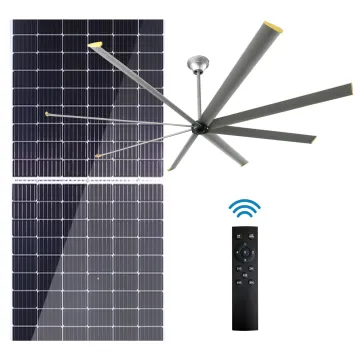 Giant Solar Ceiling Fan: 10ft HVLS Industrial Fan with 440W Solar Panel for Greenhouse