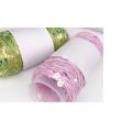 Reciclável misturado fio extravagante fio de lantejoulas espumante linha rosa padrão força penteado algodão moda designer suéteres