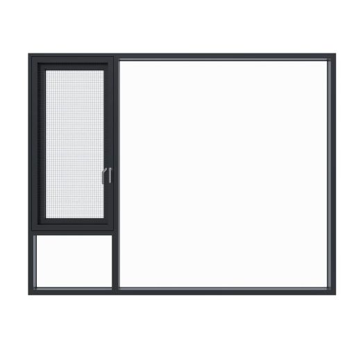 Janela de batente de alumínio de grande resistência de 1,8 mm