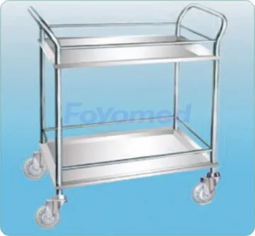2-ply Bent Handrail Medical Trolleys
