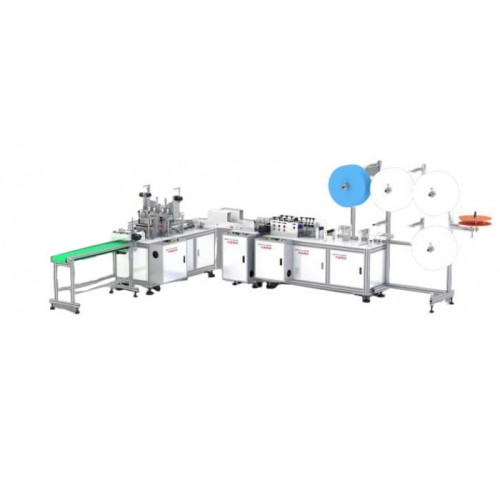 Machine de fabrication de masque facial jetable automatique 3Ply NonWoven