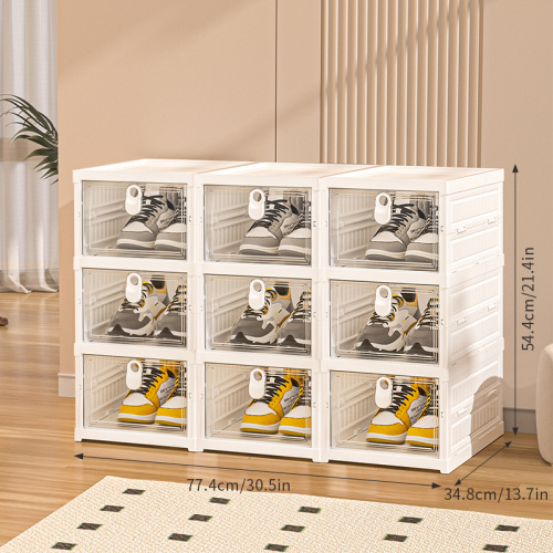 Foldable Shoe Storage Cabinet with Compact Design