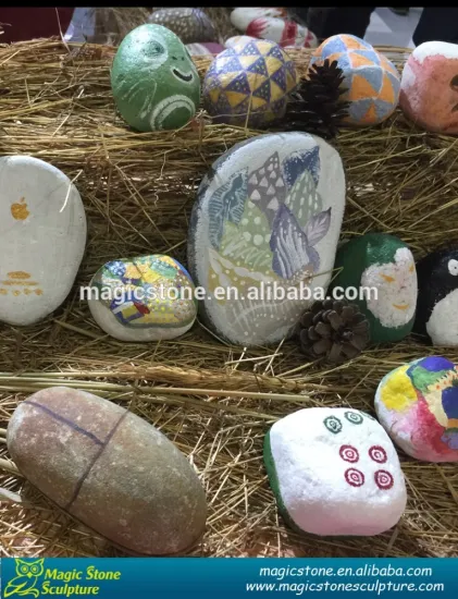 marble pebble stone with carving