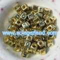 6x6mm Or Mixte &amp; Individuel Alphabet Cube Perles Lettre Carré Perles