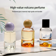 Glass volcano perfume bottle