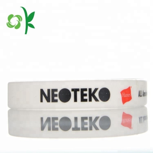 Bracelet qui respecte l&#39;environnement de silicone d&#39;impression pour promotionnel