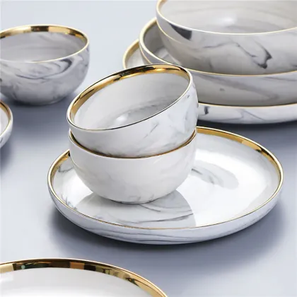 Wholesale Ceramic For Restaurant Dinner Bowl Ceramic Tableware dinner plates ceramics bowls dinner set