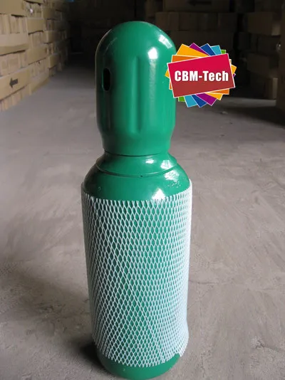 Green Small Seamless Steel O2 Cylinder, Seamless Steel Oxygen Cylinder Tanks Specifications