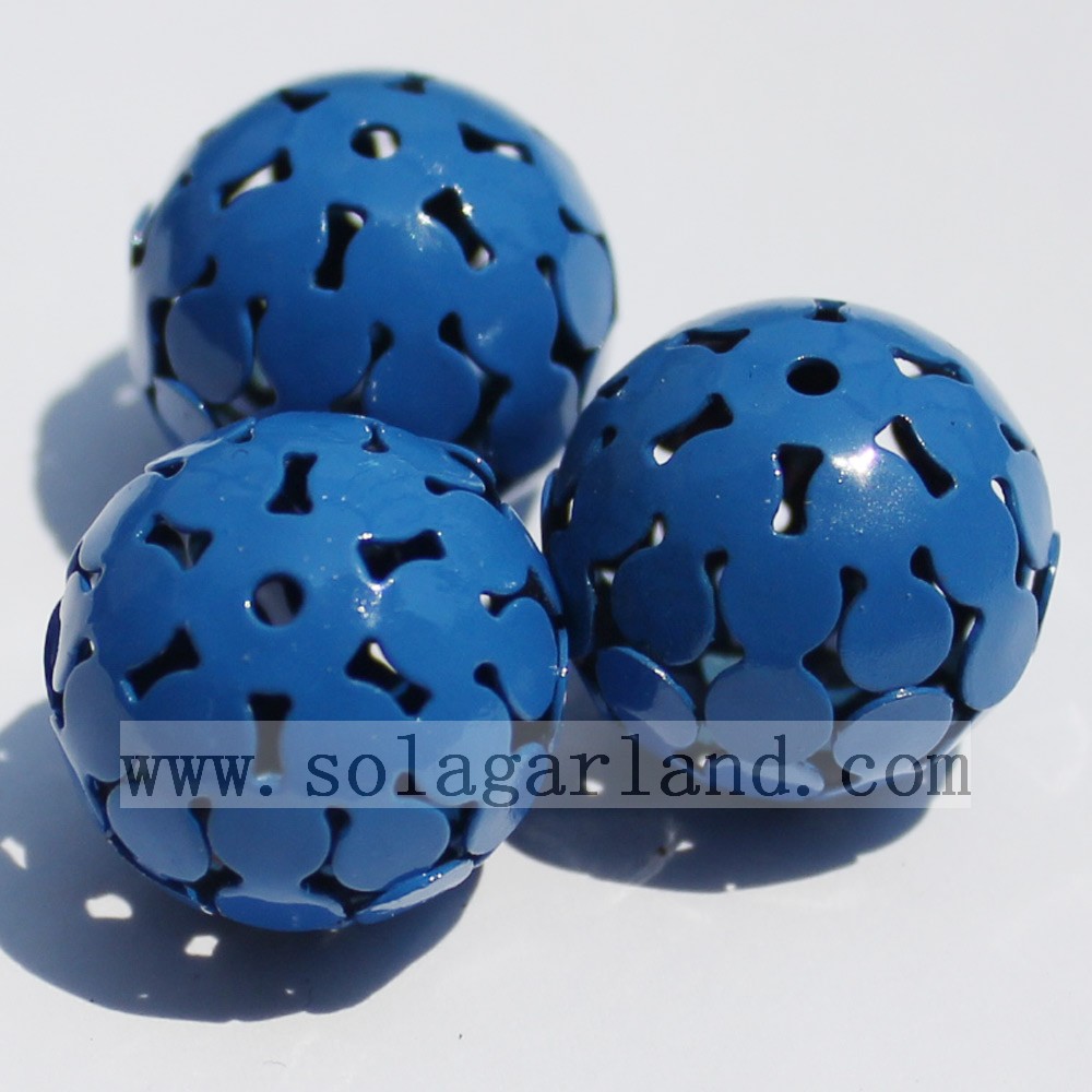 Round Metal Charms Beads