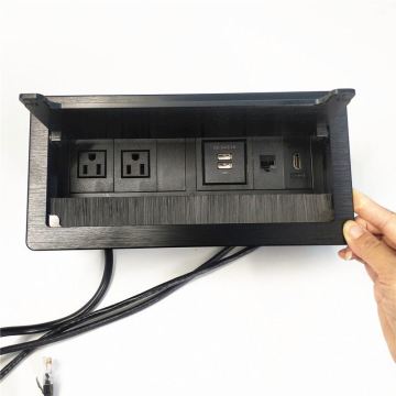 US Power Flip Cover Brush Cable Câble Cubby Desk Gommet