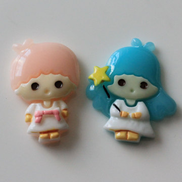 Mini Fairy Girls Boys Resina Cabochão Flatback Beads Slime 100 pçs / bag DIY Craft Decor Charms Handmade Phone Shell Spacer