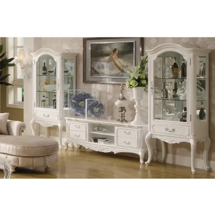Modern European Style Soft White Velvet Comfortable Bed for Home Furniture