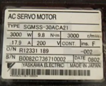 SGMSS-30ACA21 Industrial AC Yaskawa Encoder Servo Modular