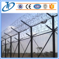 Airport prison razor barbed wire fence