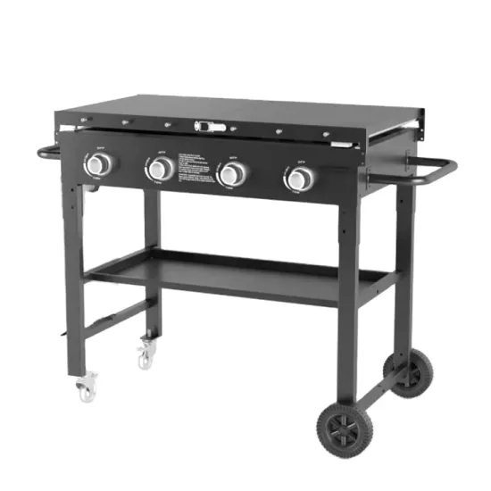 2022 Top Popular 4 Burner Stainless Steel Gas Griddle Grill Stove