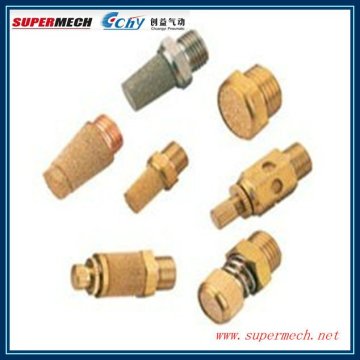 Pneumtic exhaust muffler silencer brass
