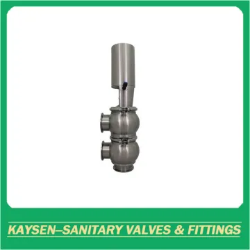 Sanitary pneumatic divert seat valve with clamped end