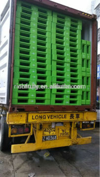 Export GREEN Heavy duty Double side Plastic Pallets for sale, With Slip Prevention