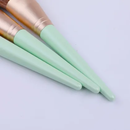 10pcs green Cosmetics brush set