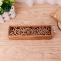 Retro Wooden Stationery Case Hollow Out Boxes Desktop Pencil Storage Organizer Drop Shipping