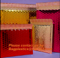 Aluminium Metallic bubbla Mailer, stora Express Post metalliska utskick väskor, rosa, guld folie kuvert, CD, DVD Metallic bubbla
