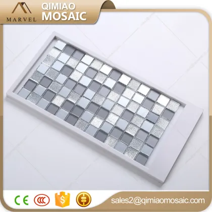 Bright Mirror Mix Frost Light Brown Glass Mosaic