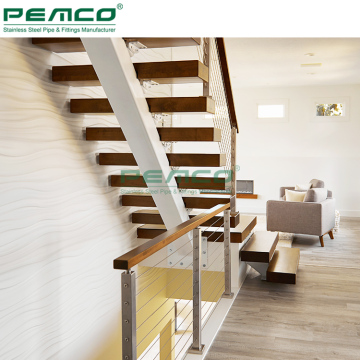 Indoor Mono Stringer Stairs: Decorative U Channel Beam Design for Villa, Apartment, Hotel