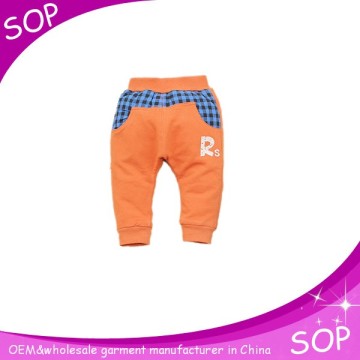 Popular kids wear clothes trouser autumn garments elastic waist baby cotton pants