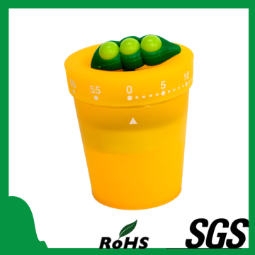 Simple Small Useful Durable Flowerpot Rotary Switch Square Kitchen Timer
