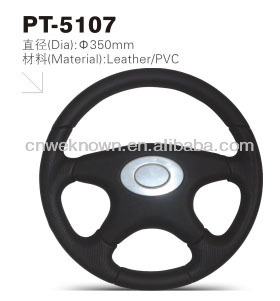 Real leather steering wheel
