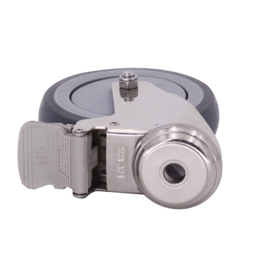 Lỗ bu lông 5 inch caster với phanh