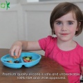 Silikon Bebek Besleme Yuvarlak Gülümseme Yemek Kasesi