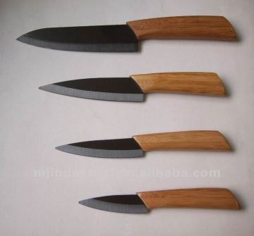 Ceramic knife with new bamboo handle