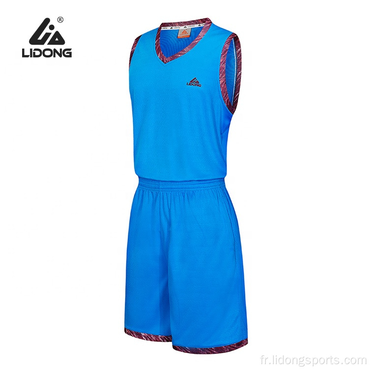 Wholesale école Basketball Uniforme Set Maillots de basketball