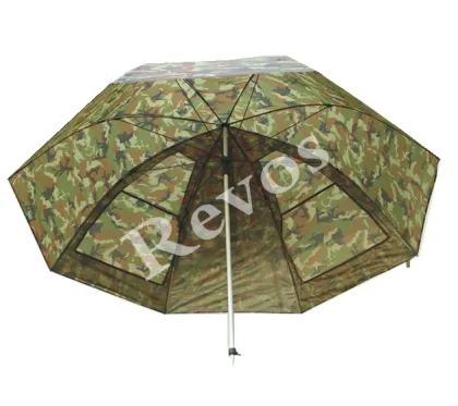 Revos Fishing Umbrella: Camouflage Carp Fishing Umbrella with Sunshade, Waterproof, and Rain Resistance