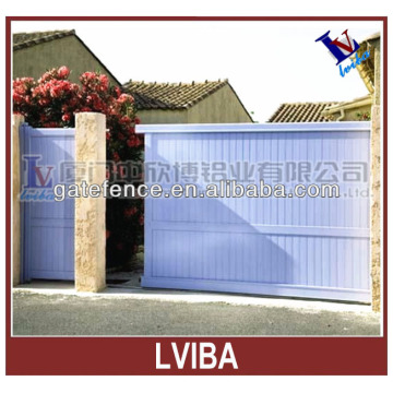 Modern aluminium electrically sliding french doors