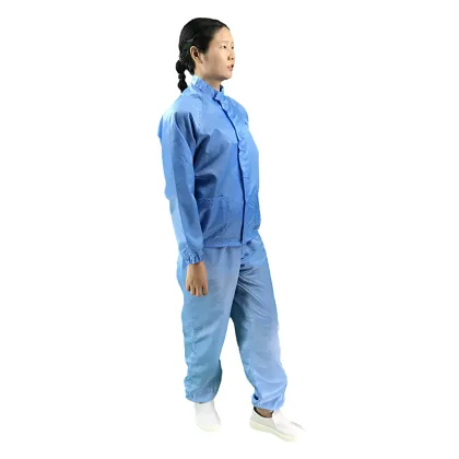 5mm ESD Fabric Blue Anti-Static Safety Work Clothes
