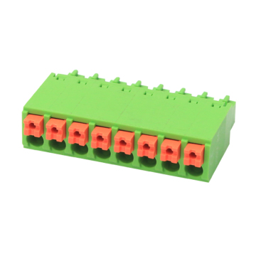 High Quality 3.81mm Green Spring Screwless Pluggable Terminal Block Connector 15EDGKN-3.81