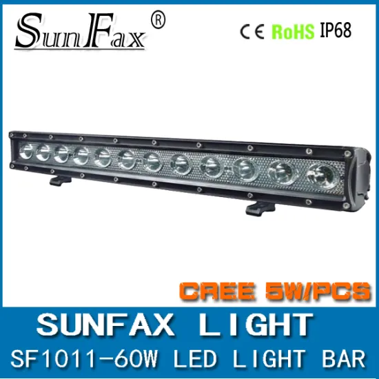 Factory Direct! 20'' 60w C REE Water proof single row offroad LED driving light bar, bars light for off road Jeep truck tractor