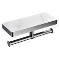 Gunmetal Toilet Paper Roll Holder With Shelf