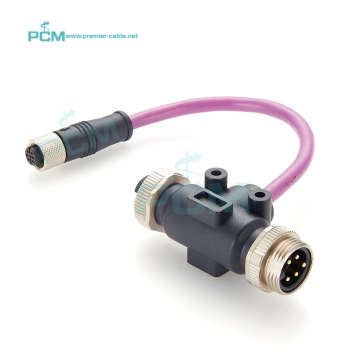 Actuator Sensor T Splitter for NMEA 2000, Devicenet, and CANBus: 5-Pole 7/8\"-16UNF Tee with 5Pin Female Cable Adapter
