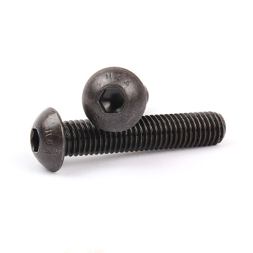 Customizable Colors Powder-Coated Iron Button Head Screw: Stainless Steel, Titanium, and Plastic in M3 to M8 Sizes with 10mm Length