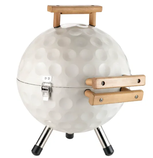 Portable Outdoor Charcoal Grill Rack Golf Ball BBQ Grills Promotional Flaming Event Barbeque Rack