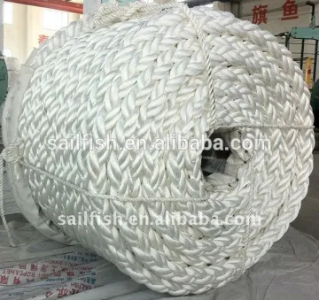 the 8 strand polyester rope /mooring lines