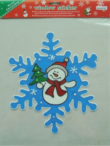 snowman christmas removable window stiker