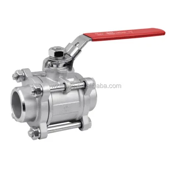 Economical type butt welded ball valve /1000 wog 3pc ball valve with lever with lock