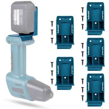 Replacement Battery and Wall Mount Rack for Makita 18V Lithium-ion Power Tools