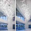 Customized auditorium wedding snowy white led chandelier