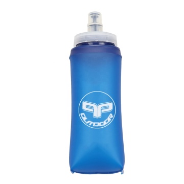 Koşma ve dış mekan sporları için katlanabilir katlanabilir TPU sıkma şişesi (250ml-600ml)